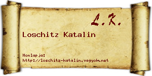 Loschitz Katalin névjegykártya